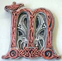 Celtic Letter M copper 